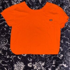 Orange Dickies Crop T-Shirt